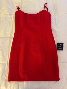 Lulu's Red Spaghetti Strap Mini Dress